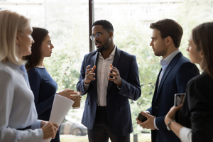 Business leaders having their discussion