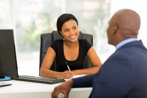 Business people having a meeting in an office