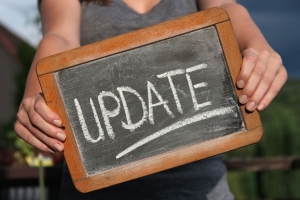 Chalkboard with the Word Update Written on It Chalkboard with the Word Update Written on It