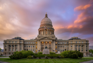 U.S. Capitol under the evening sky