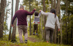 Family Walking in the Forest