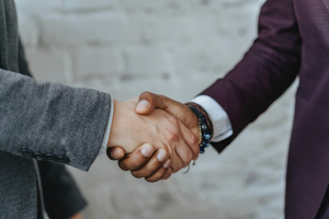 Two People Shaking Hands